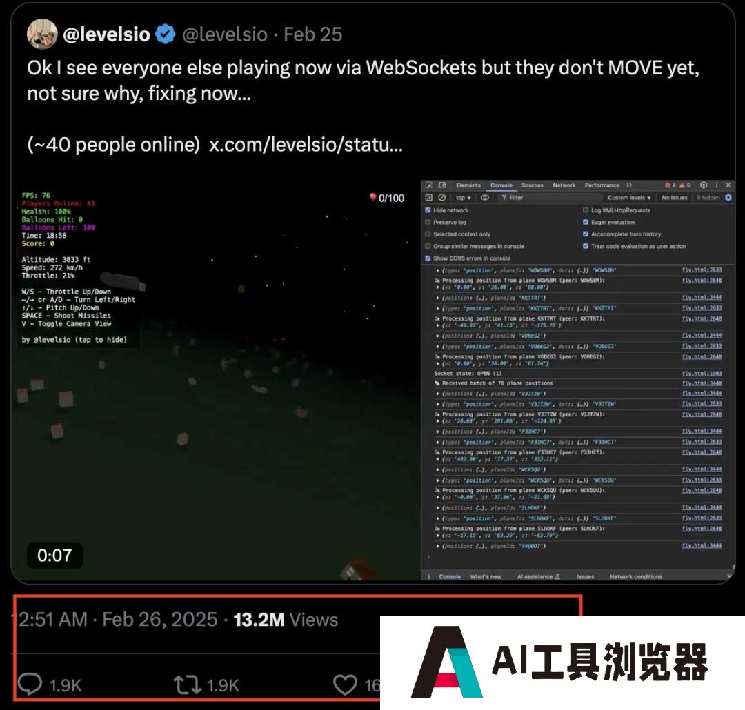 AI三小时做的小游戏，9天赚12万，马斯克：AI游戏前景无限