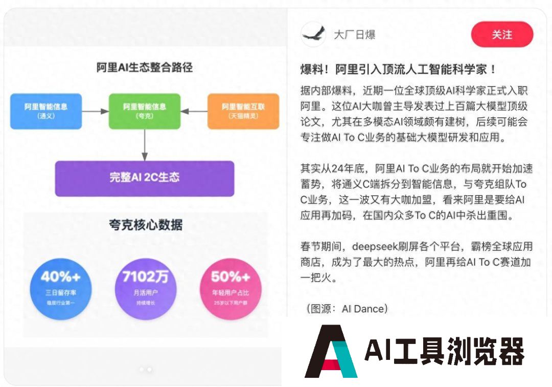 传阿里引入顶级人工智能科学家，打响新年AI To C赛道第一枪