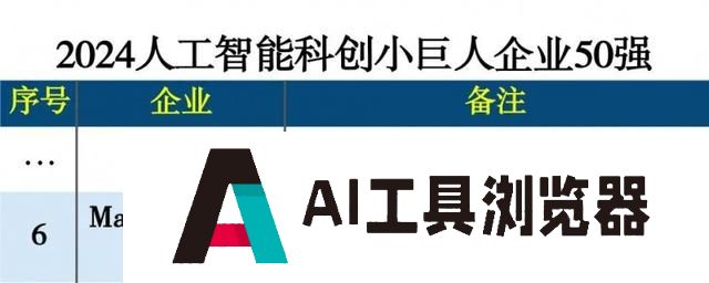 AI实力！迈富时当选“2024人工智能科创小巨人50强”第六名